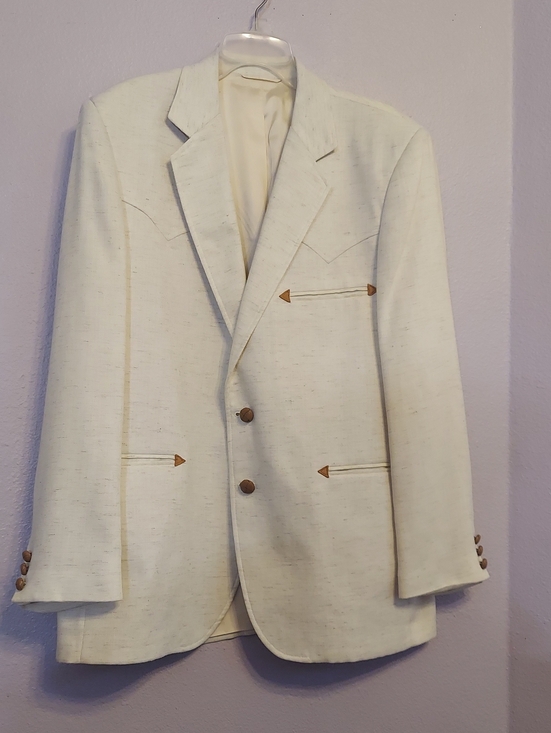 Other - Circle S Western Wear. Cream Men's Blazer - Classic Two-Button Suit Jacket